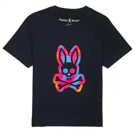 Kids Psycho Bunny Montgomery Graphic Tee (Black) B0U948Y1PC