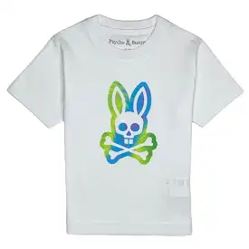 Kids Psycho Bunny Montgomery Graphic Tee (White) B0U948Y1PC