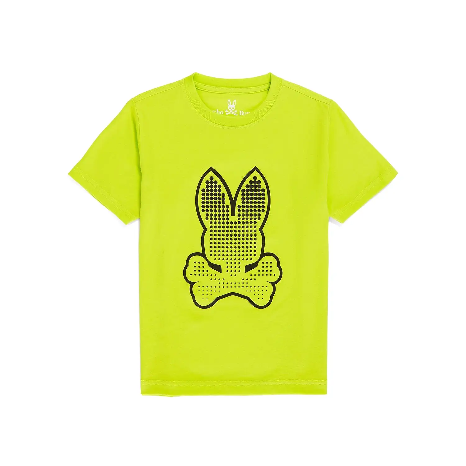 Kids Psycho Bunny Strype Graphic Tee (Lime Granita)