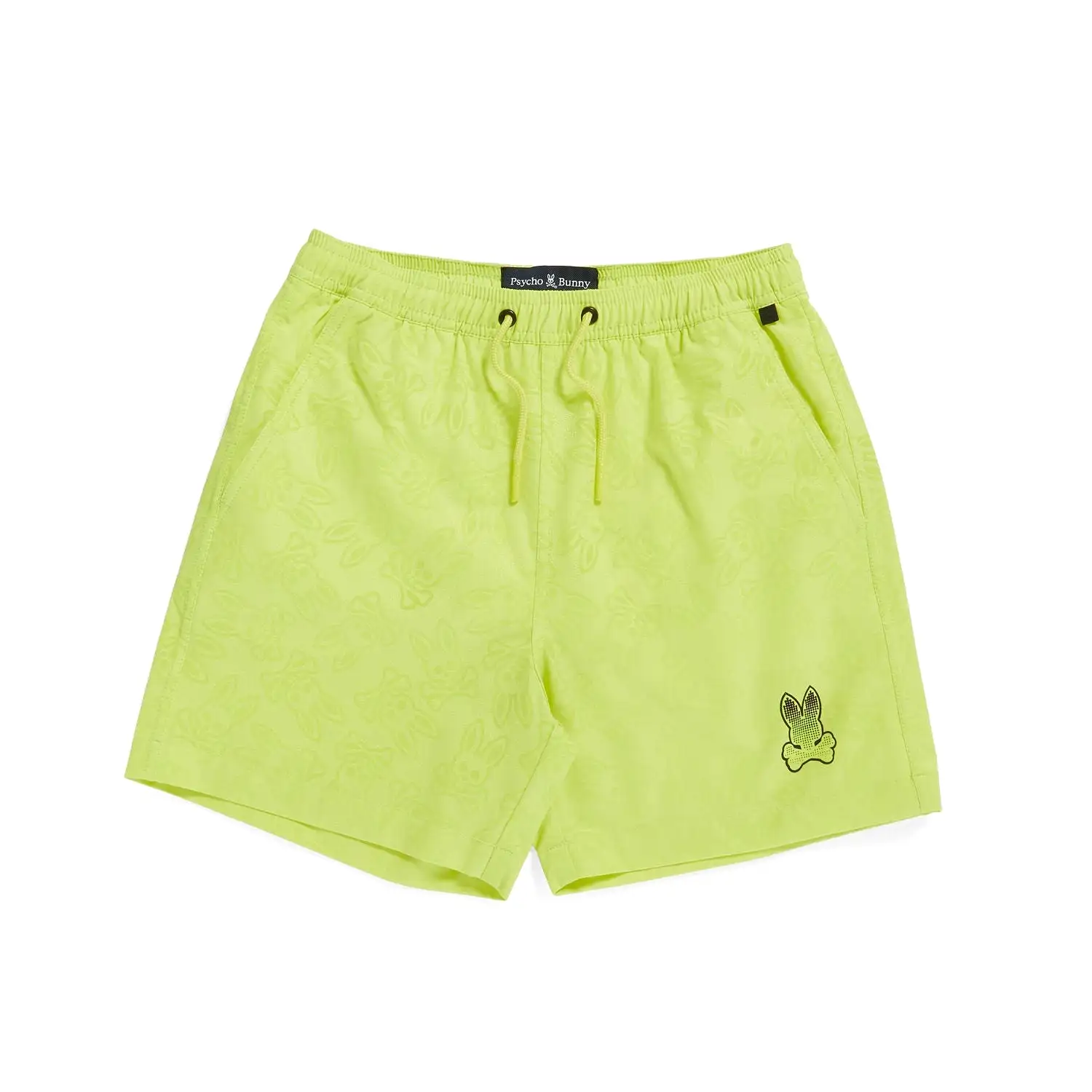 Kids Psycho Bunny Strype Hydrochromatic Swim Trunk (Lime Granita)