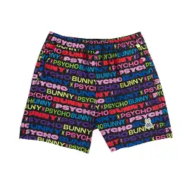 Kids Psycho Bunny Tyrian Swim Trunk (Black)