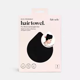 Kitsch Quick Dry Hair Towel | Black