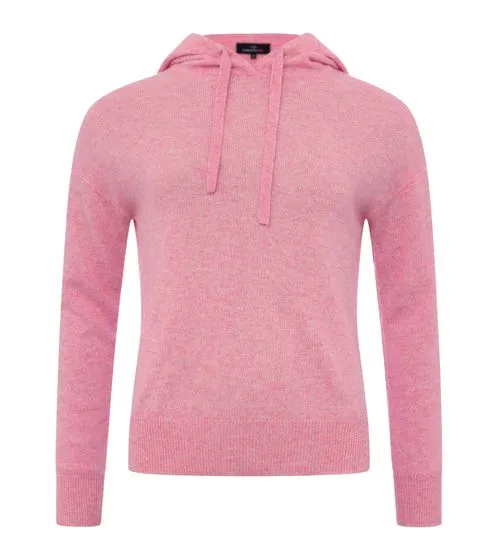 KKS STUDIOS Kurz Hoody Damen Kapuzen-Pullover aus 100% Kaschmir Sweater 7079 Schwarz, Grau, Blau, Pink, Beige