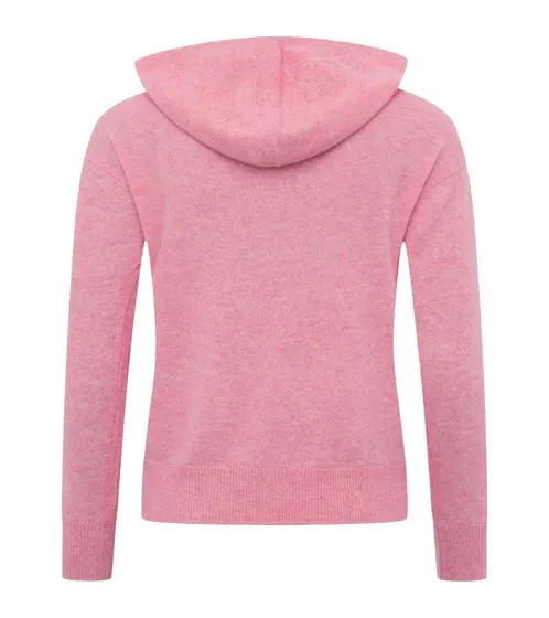 KKS STUDIOS Kurz Hoody Damen Kapuzen-Pullover aus 100% Kaschmir Sweater 7079 Schwarz, Grau, Blau, Pink, Beige