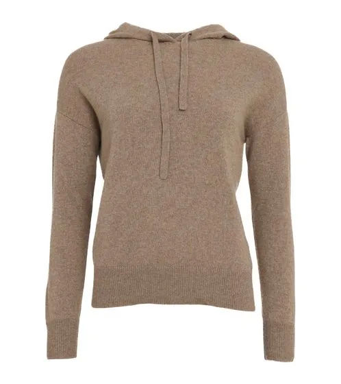 KKS STUDIOS Kurz Hoody Damen Kapuzen-Pullover aus 100% Kaschmir Sweater 7079 Schwarz, Grau, Blau, Pink, Beige