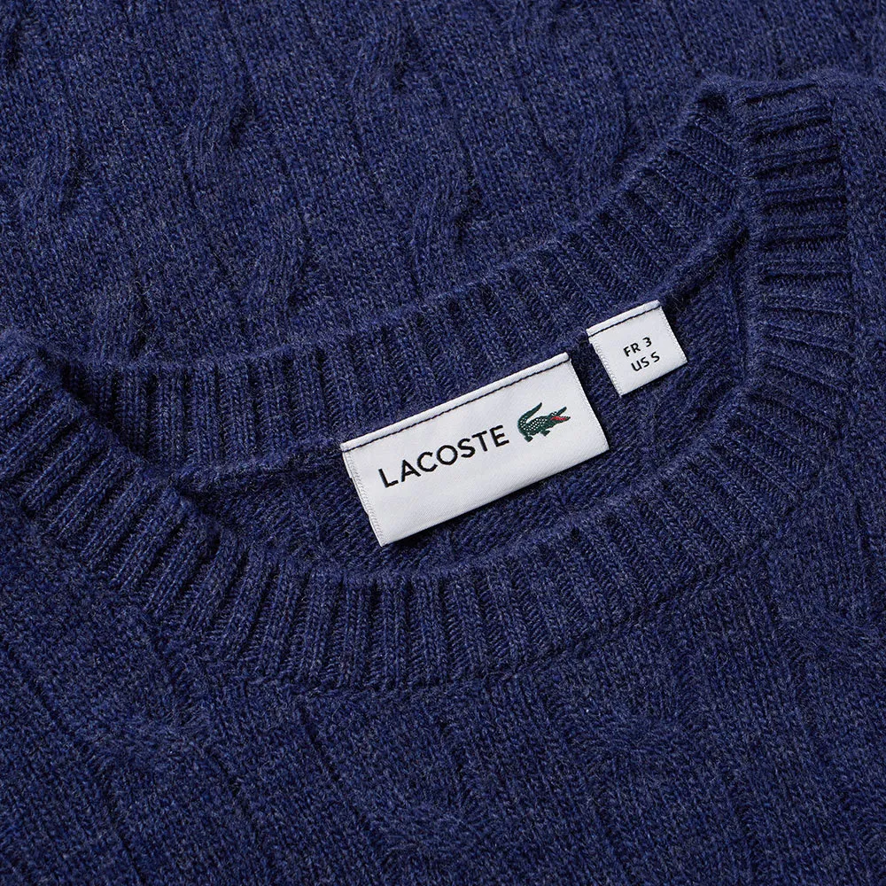 Lacoste Cable Crew KnitMidnight Blue Chine