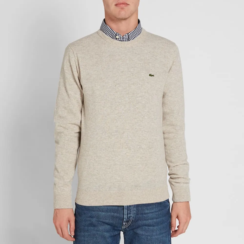 Lacoste Classic Lambswool Crew KnitOats Chine