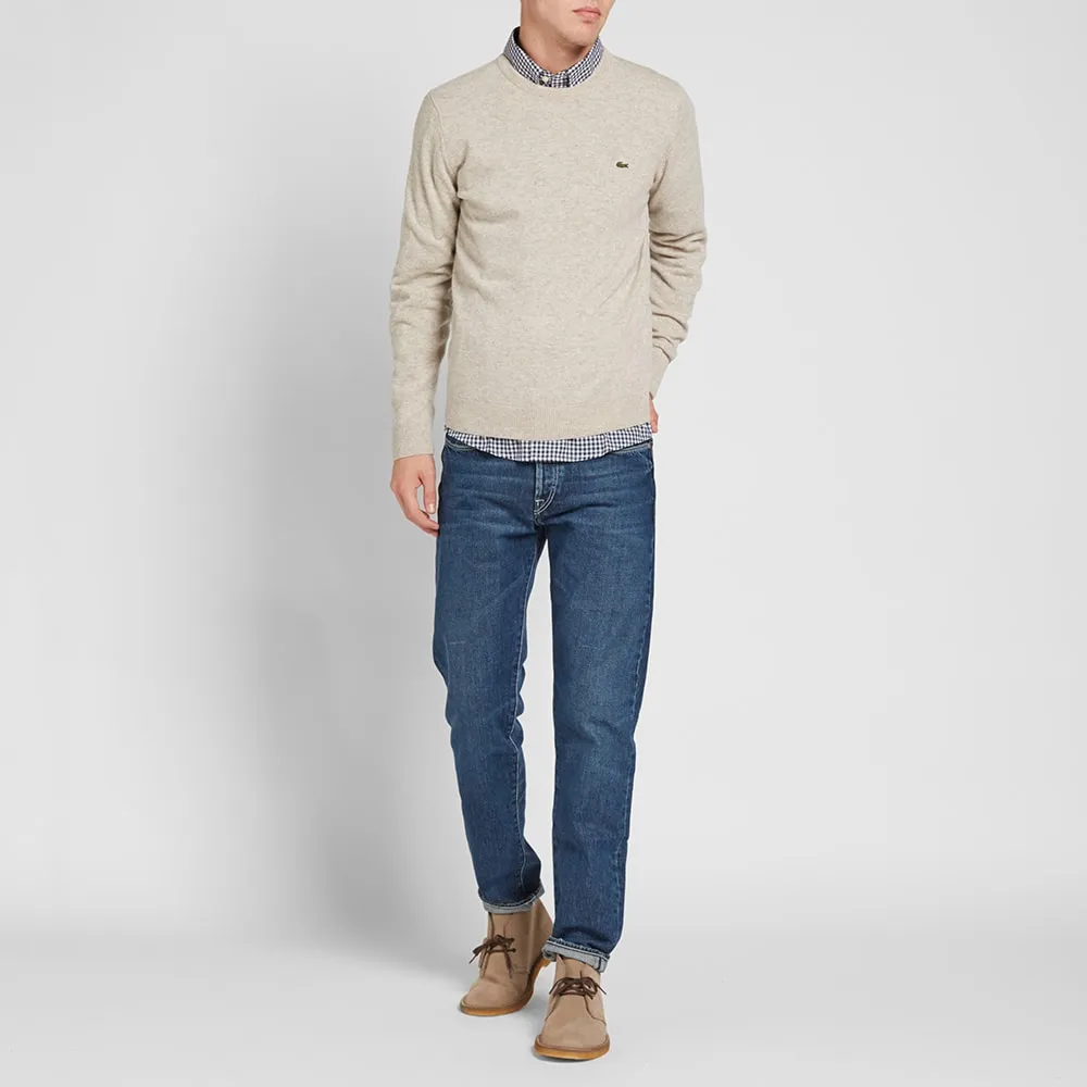 Lacoste Classic Lambswool Crew KnitOats Chine