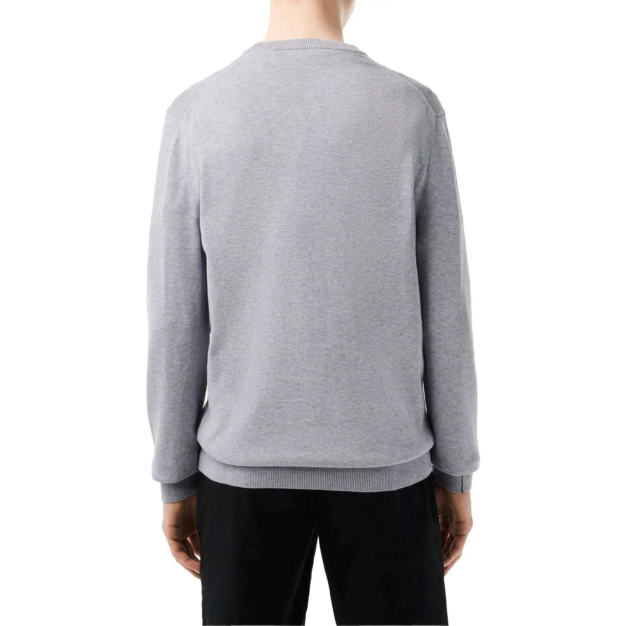 Lacoste New Cotton Crew Knit AH1985 - Silver Grey