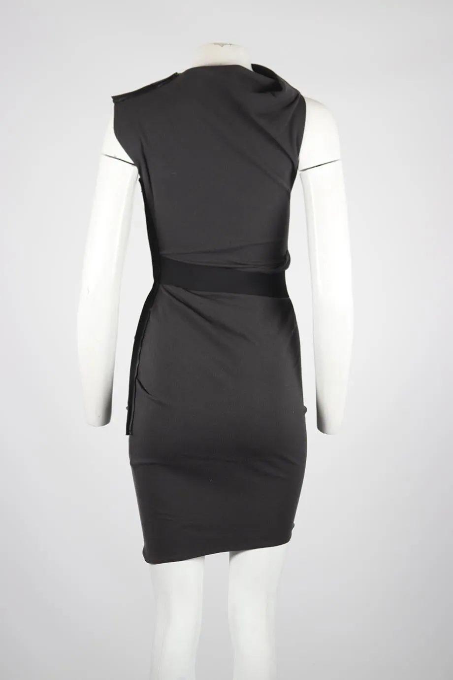 LANVIN RUCHED WOOL MINI DRESS FR 38 UK 10