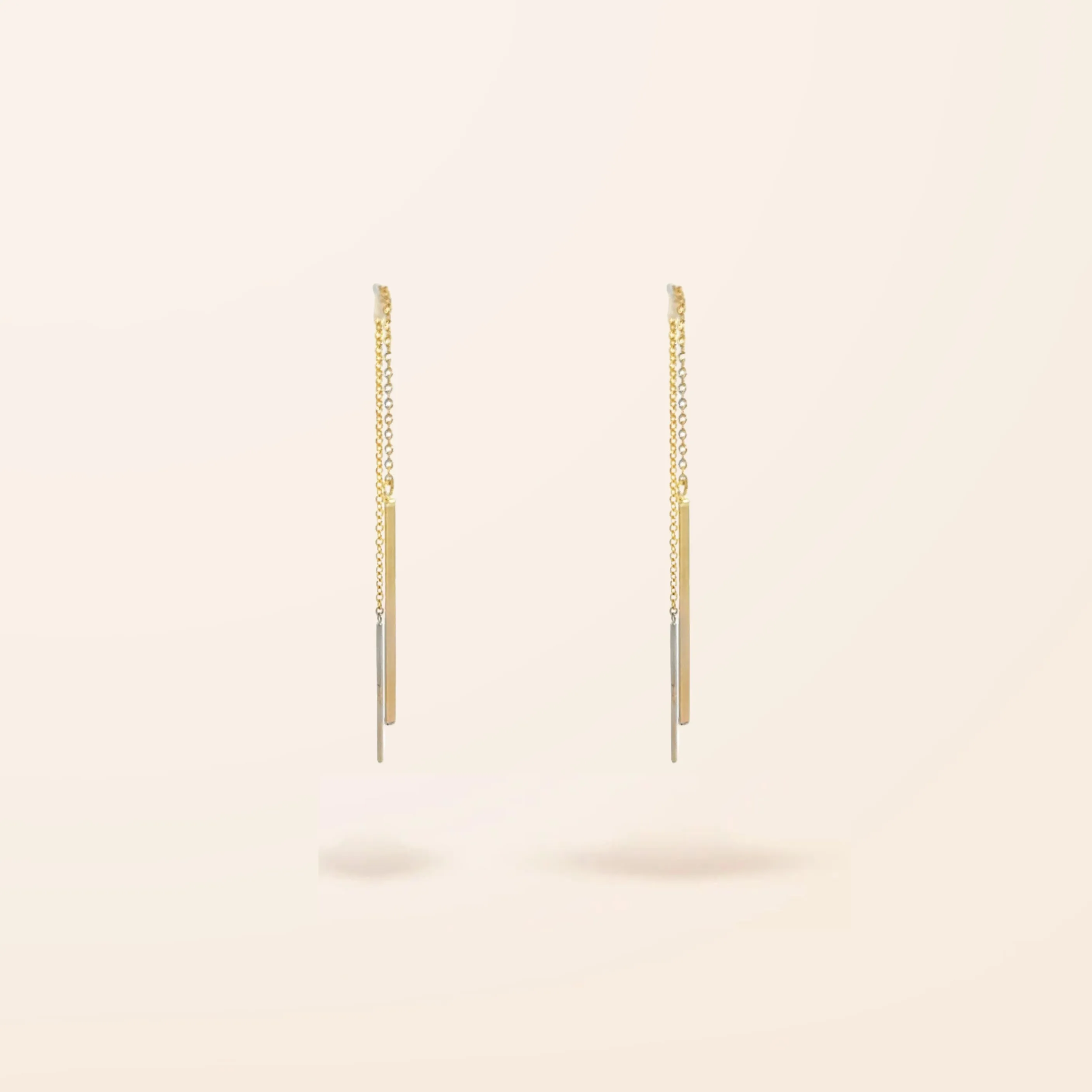 Limited Edition 10K Gold Bar Threader Earrings