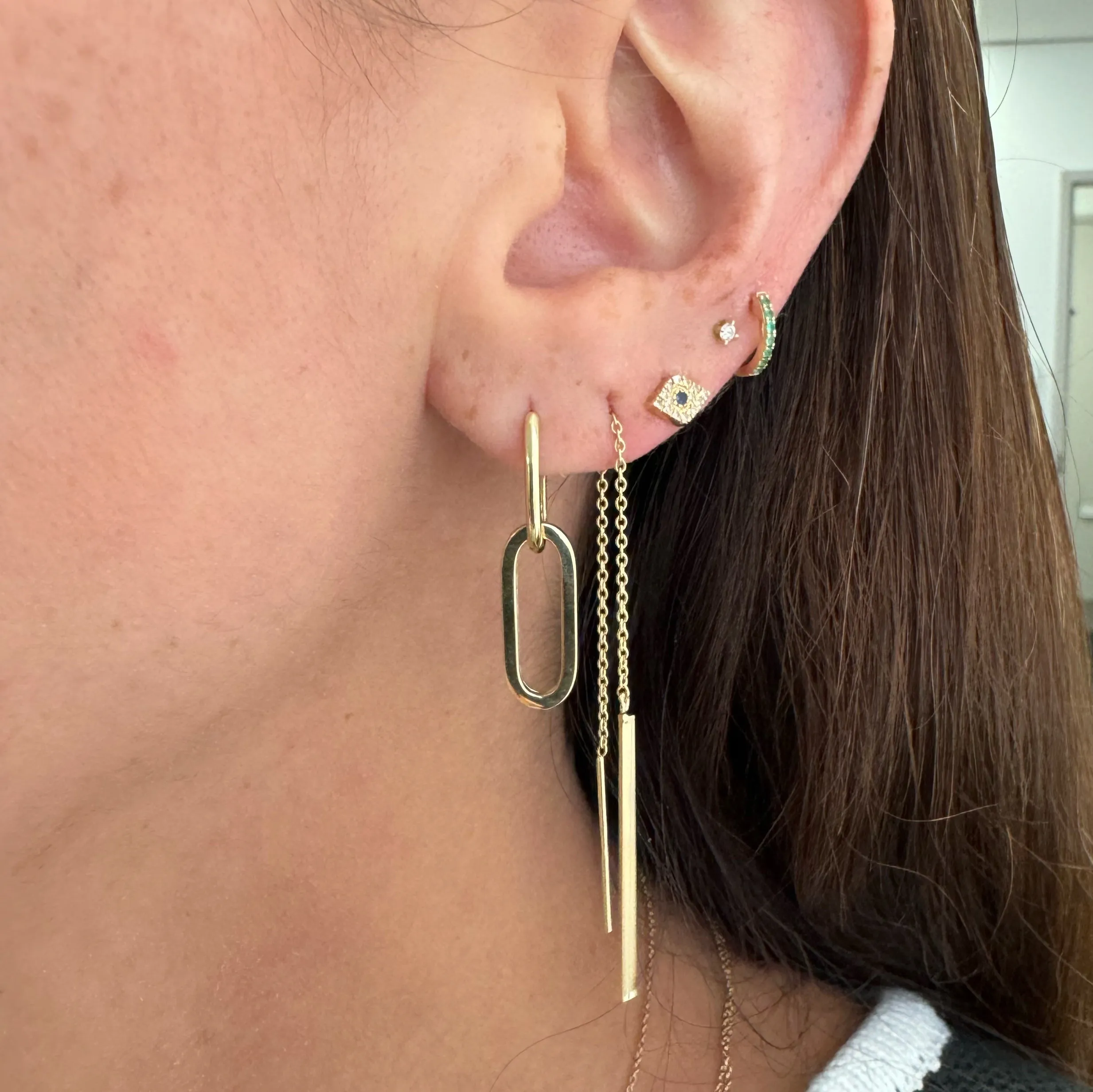 Limited Edition 10K Gold Bar Threader Earrings