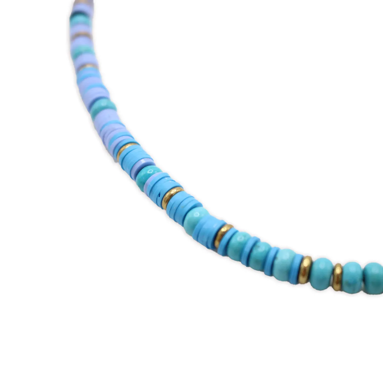 Limited Edition Major Color Turquoise Rondelle Vinyl Necklace