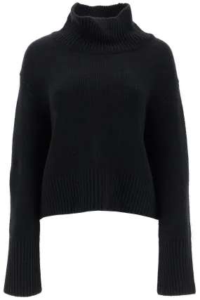 Lisa Yang High Necked Fleur Sweater   Black