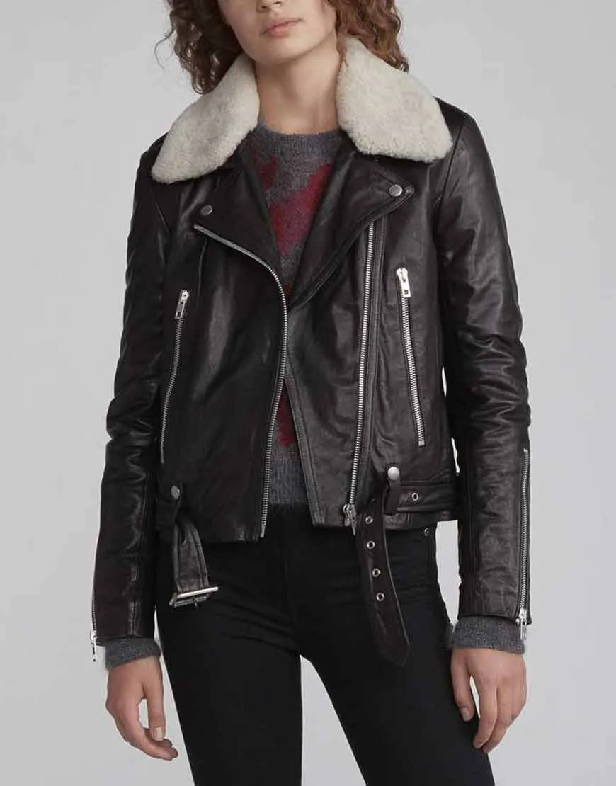 Love Life Zoe Chao Black Leather Jacket | Ujackets.com - 40% OFF