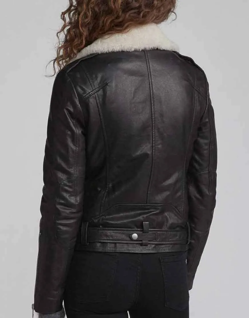 Love Life Zoe Chao Black Leather Jacket | Ujackets.com - 40% OFF