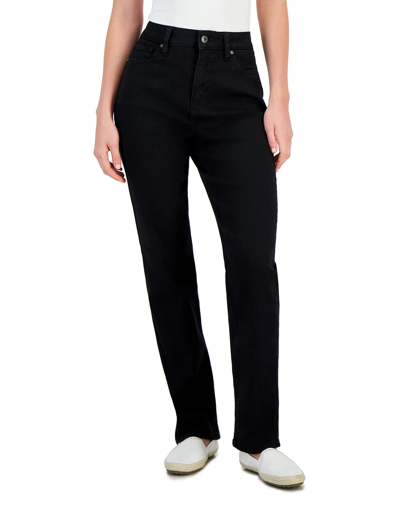 Macy's Style & Co Women's High Rise Straight-Leg Jeans, Regular, Short and Long Lengths