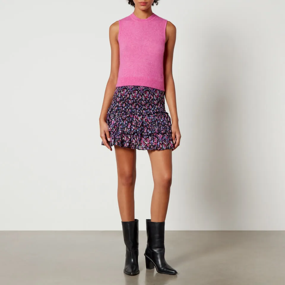 Marant Etoile Naomi Printed Cotton-Gauze Mini Skirt - FR 38/UK 10 | Coggles