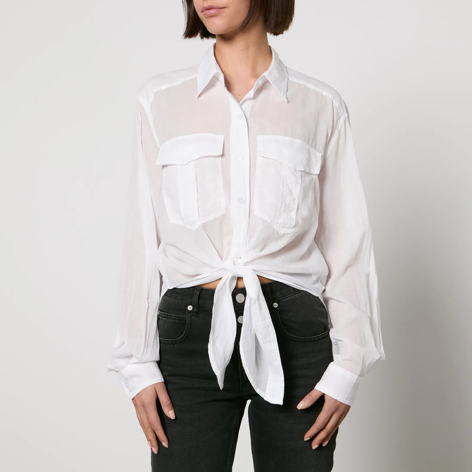 Marant Etoile Nath Cotton-Gauze Wrap Shirt - FR 38/UK 10 | Coggles