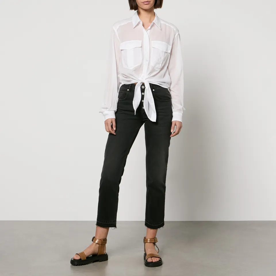 Marant Etoile Nath Cotton-Gauze Wrap Shirt - FR 38/UK 10 | Coggles