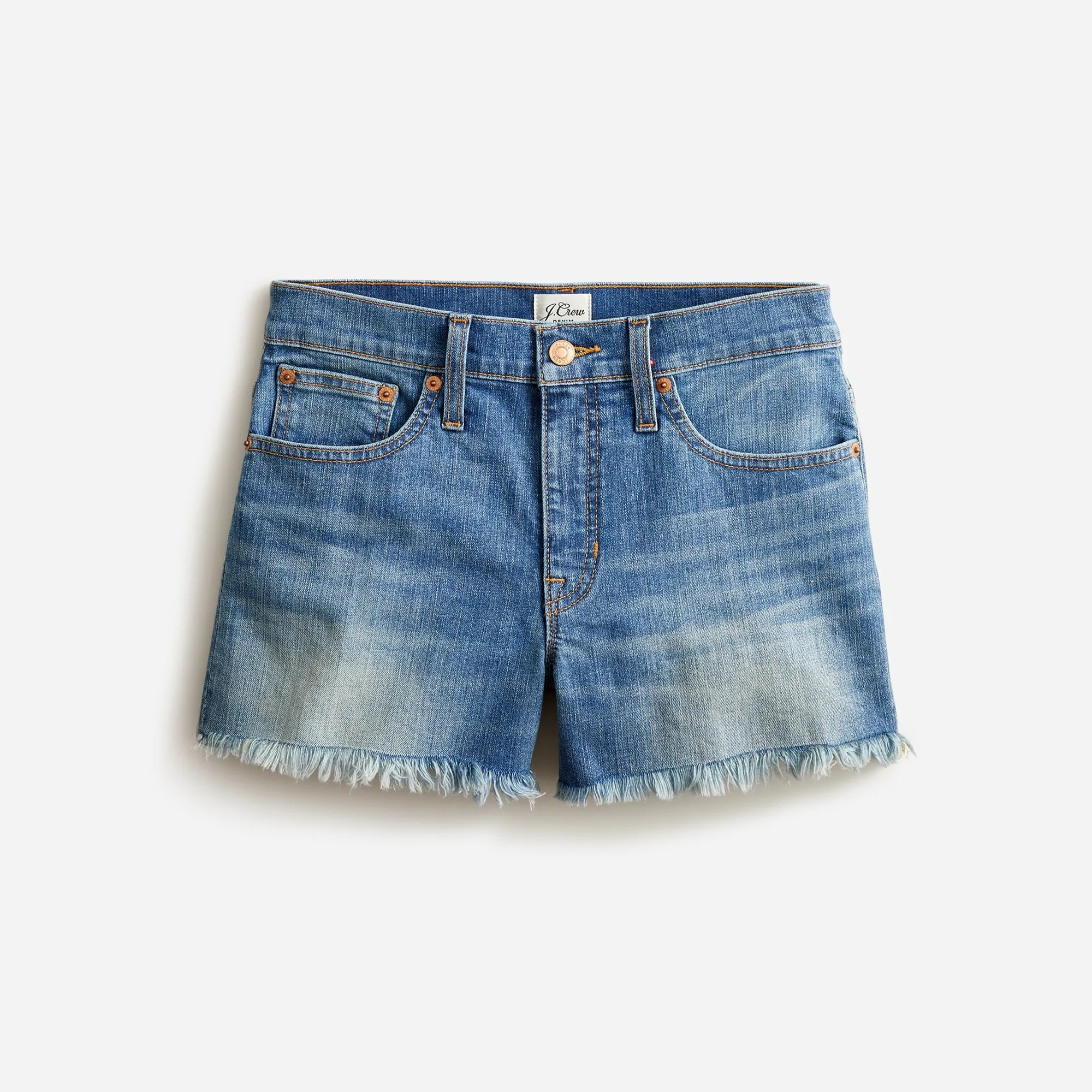 Mid-rise denim short in Squash wash