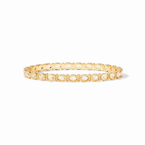 Mykonos Bangle Gold Clear Crystal - Medium by Julie Vos