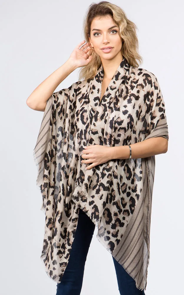 OP9561 Leopard Printed Oblong Scarf