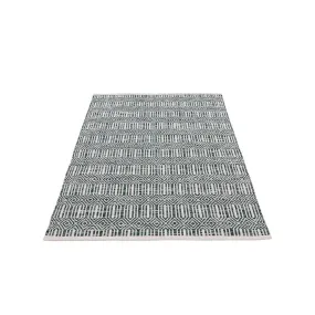 Oregan Handwoven Cotton Dark Green Rug