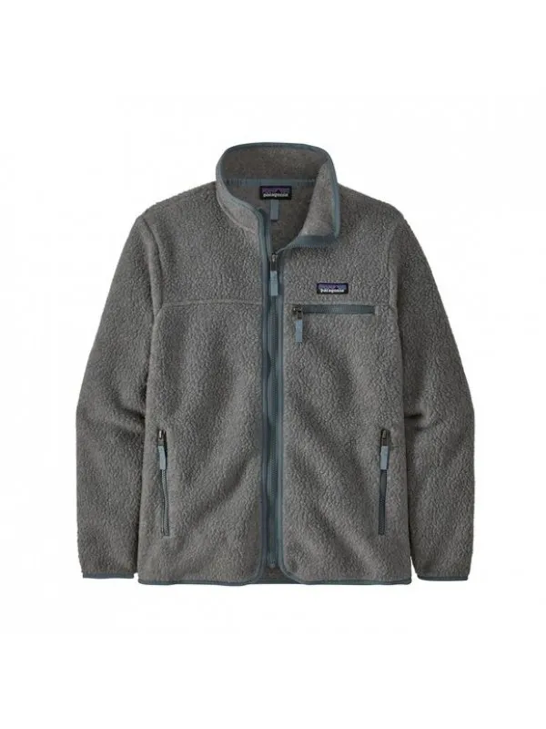 Patagonia Womens Retro Pile Jacket :  Salt Grey w/Light Plume Grey