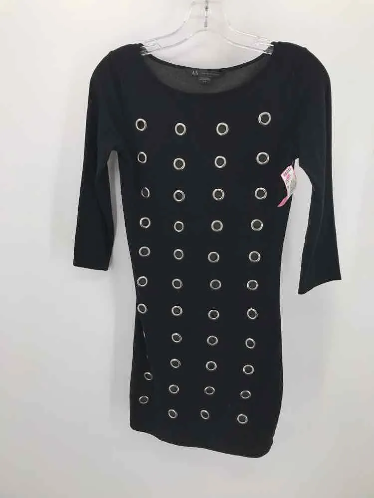 Pre-Owned Armani Exchange Black Size XS Short Long Sleeve Dress