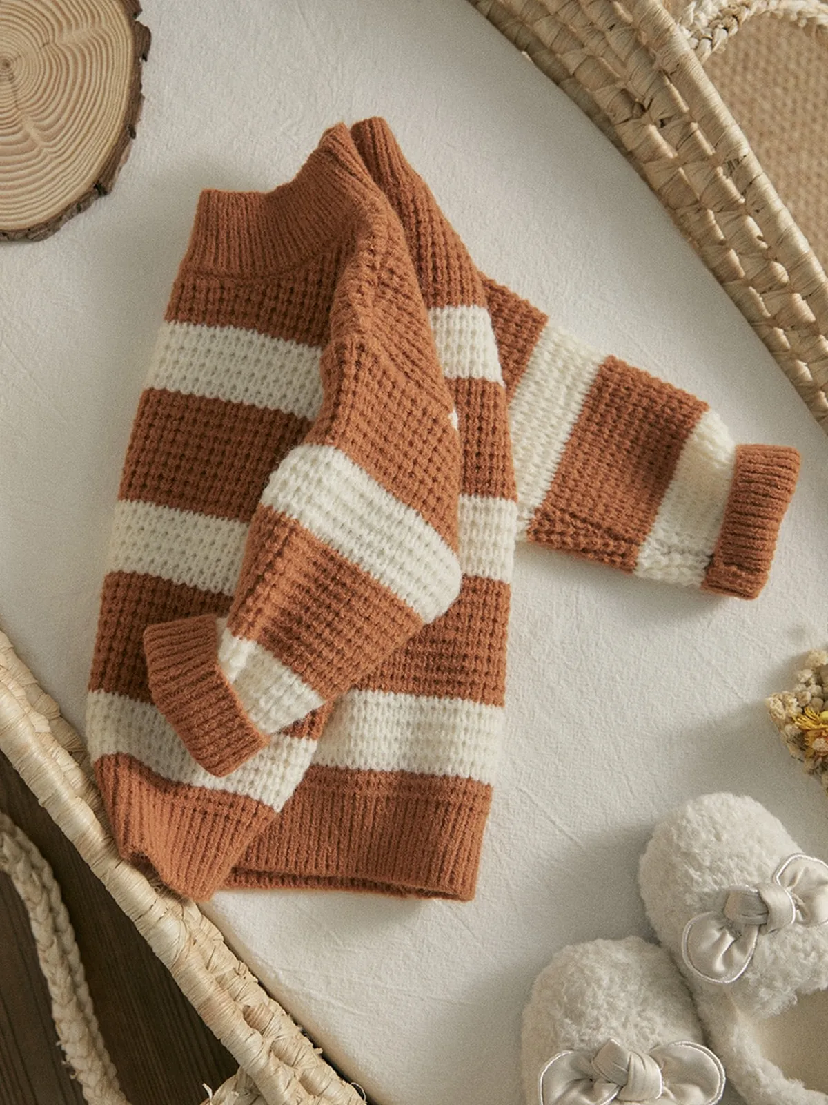 Preppy Preschooler Striped Knit Sweater