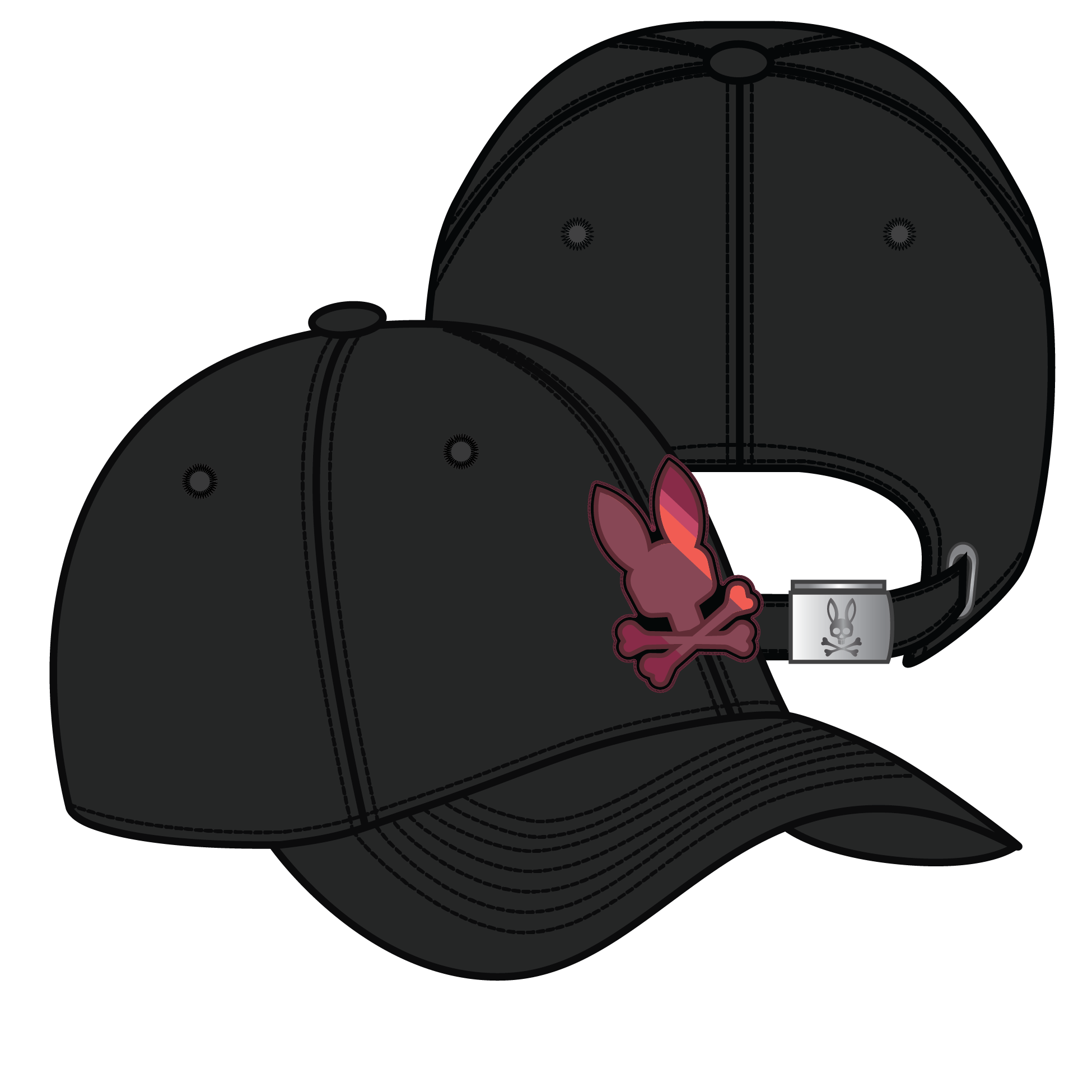 Psycho Bunny Kids Apple Valley Baseball Cap_ B0a640a2ht-001