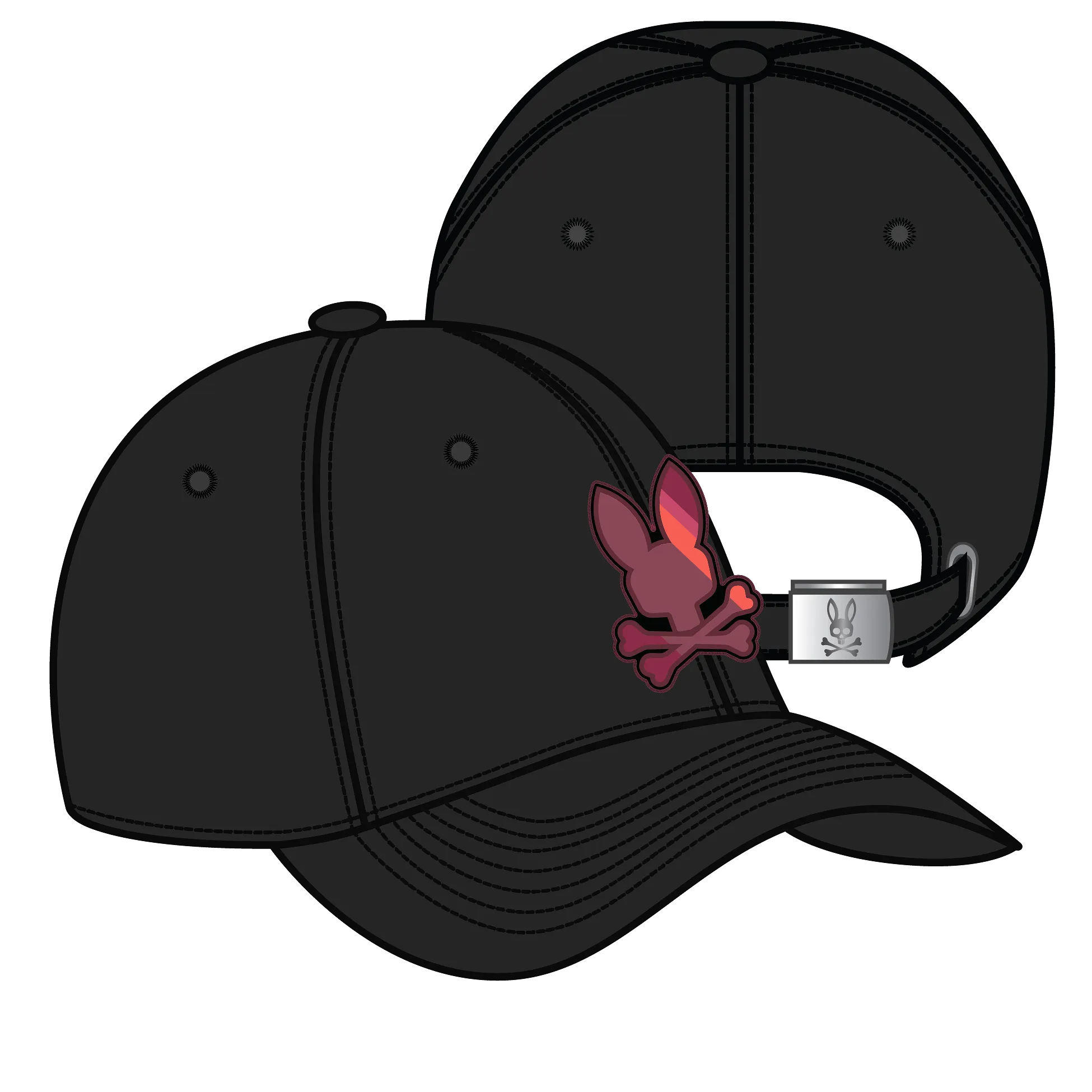 Psycho Bunny Kids Apple Valley Baseball Cap_ B0a640a2ht-001