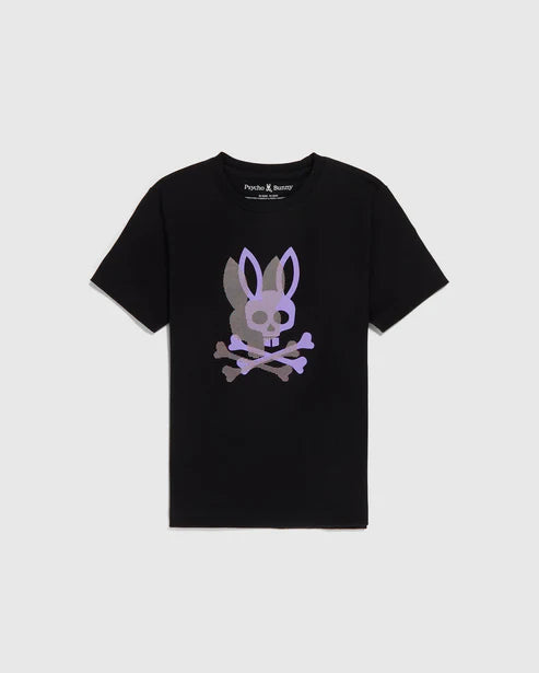 Psycho Bunny Kids Black Chicago HD Dotted Graphic T-Shirt_B0U412Z1PC-001