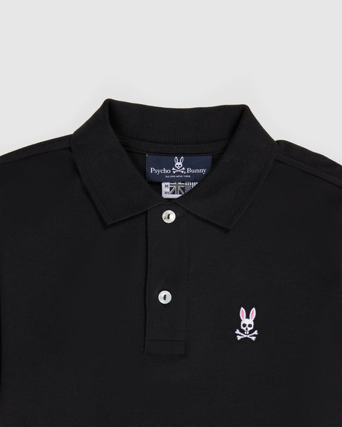 Psycho Bunny Kids Black Classic Polo_ B0K001CRPC-001