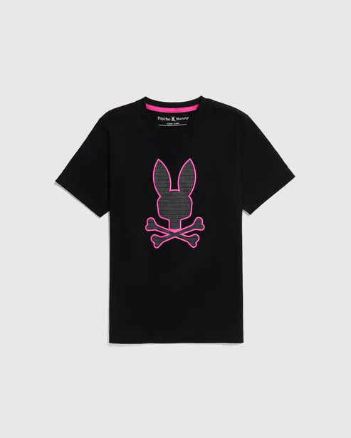 Psycho Bunny Kids Black Harvey Graphic T-Shirt_ B0U309Z1PC-001