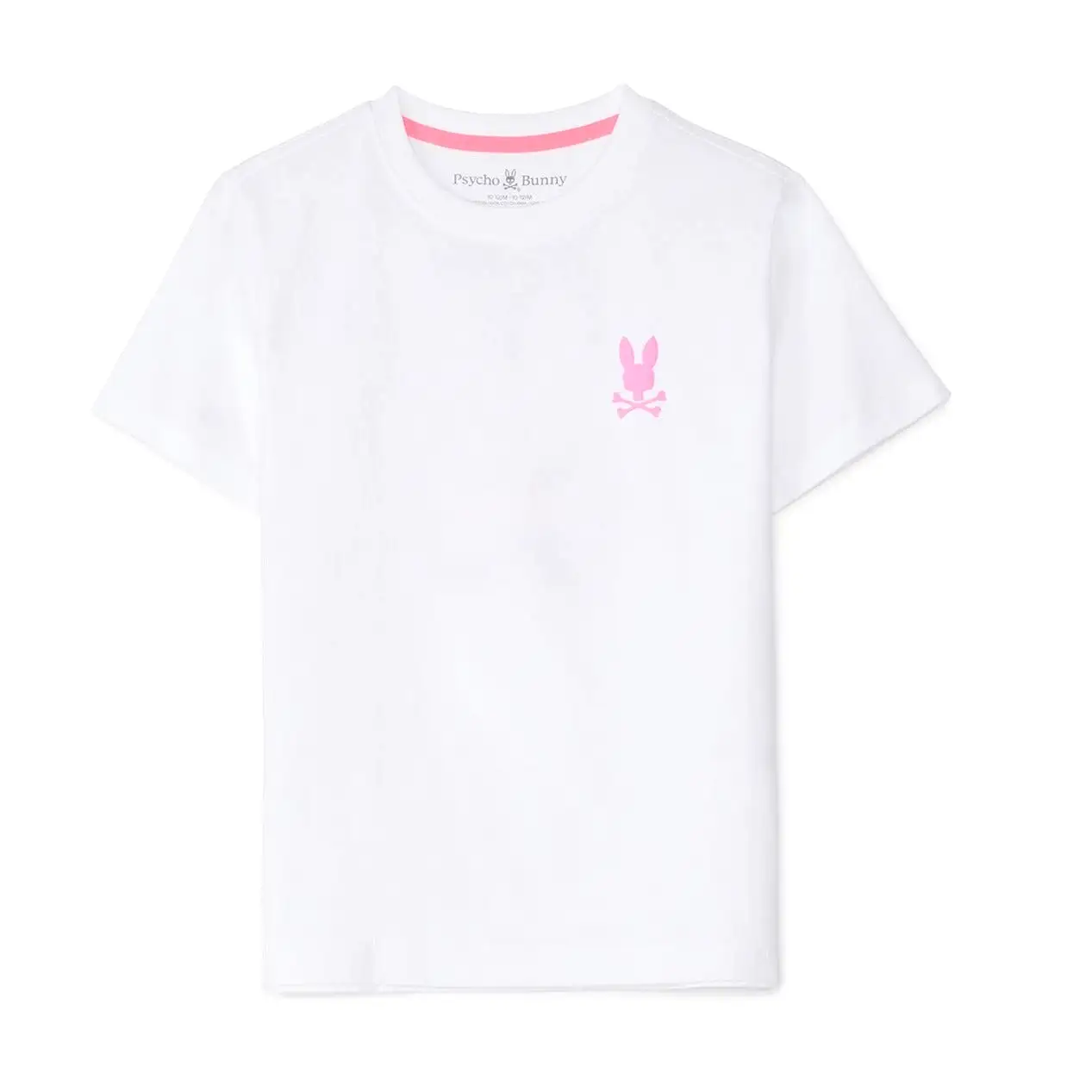 Psycho Bunny Kids Maybrook Back Graphic White T-Shirt_ B0U196B2TS-100