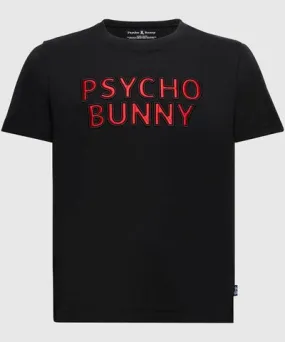 Psycho Bunny Kids Pierce Embroidered Graphic Tee 001 BLACK /