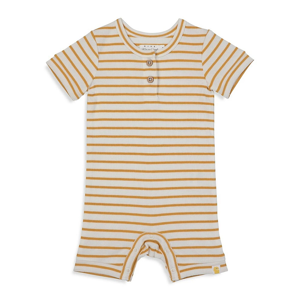 RISE LITTLE EARTHLING Baby Boy's Play Short-Sleeve Romper