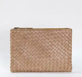 Rock Paper Scissors Feed Woven Clutch Pouch