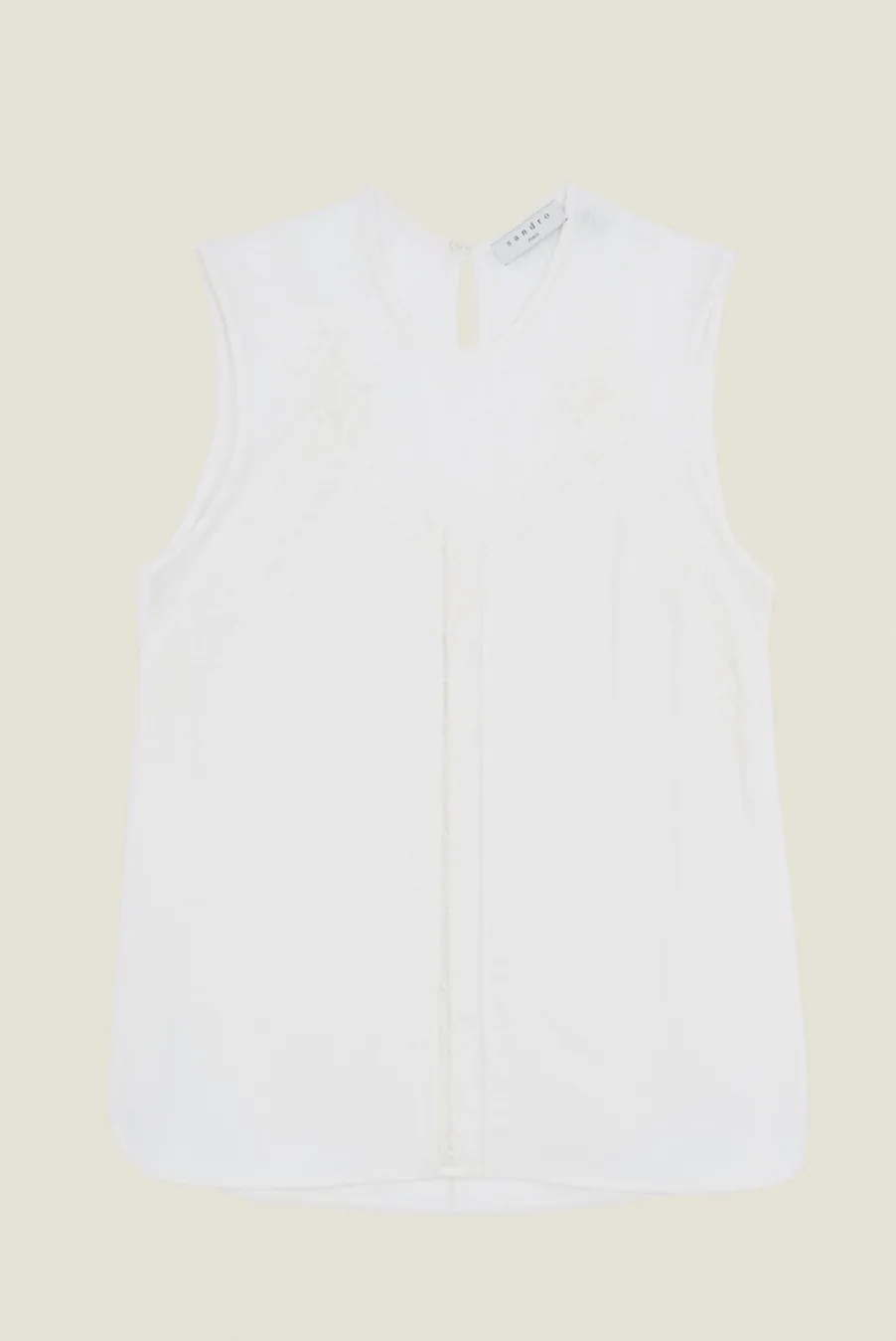 sandro  |Casual Style Blended Fabrics Sleeveless Plain Lace