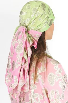 Scarf Myrtille in Ombre Pink & Green