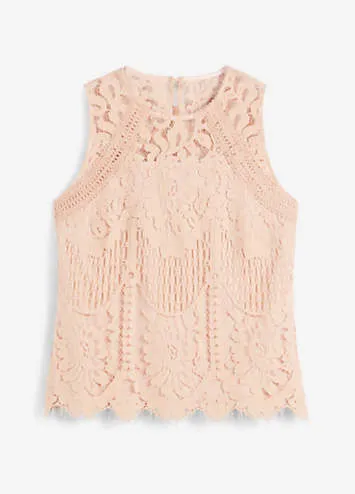 Sleeveless Lace Top by bonprix | Look Again