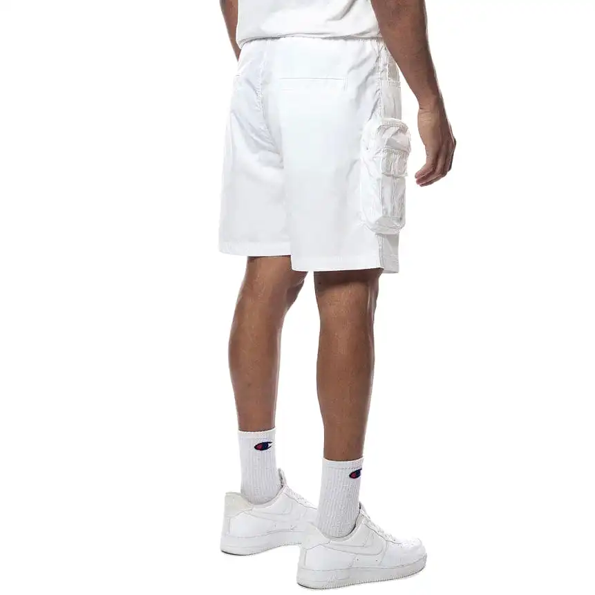 Smoke Rise Printed Nylon Utility Short (White) WS23182