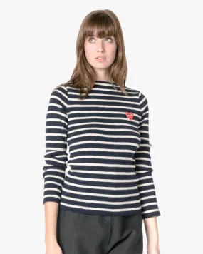 Striped Sweater in Navy/White