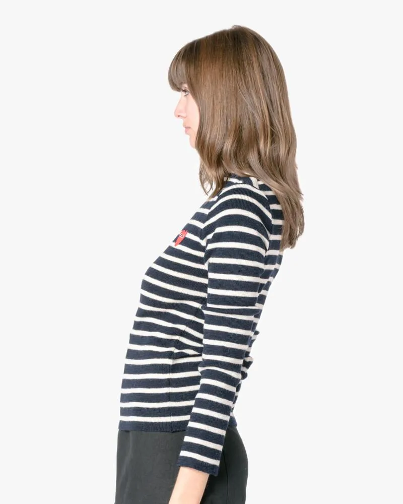 Striped Sweater in Navy/White