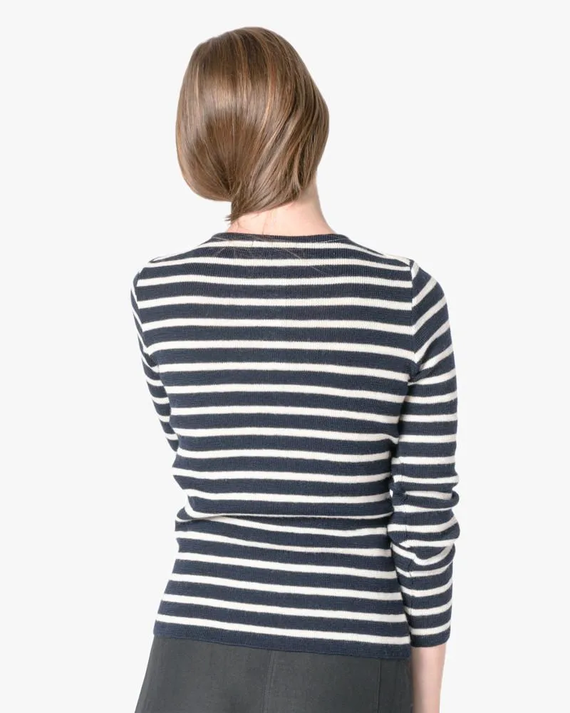 Striped Sweater in Navy/White