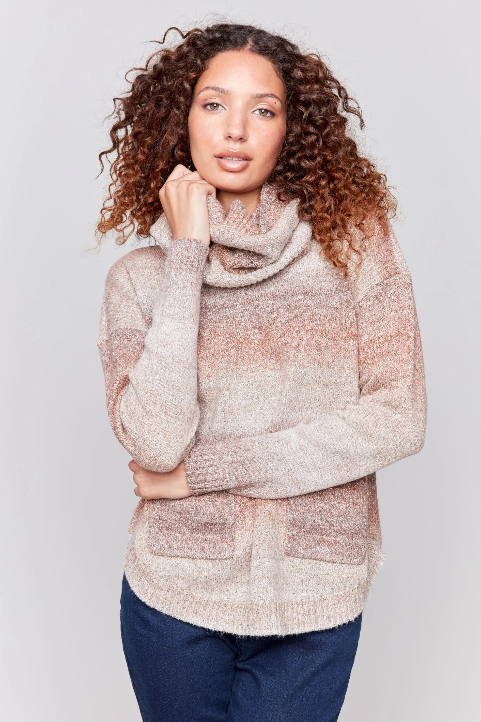 Sweater With Detachable Scarf