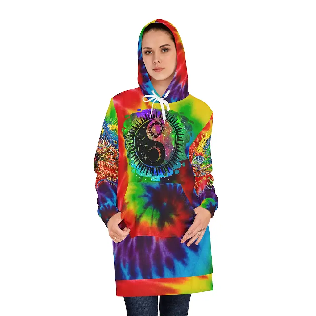 The Serpent's Rainbow (YinYang) Hoodie Dress