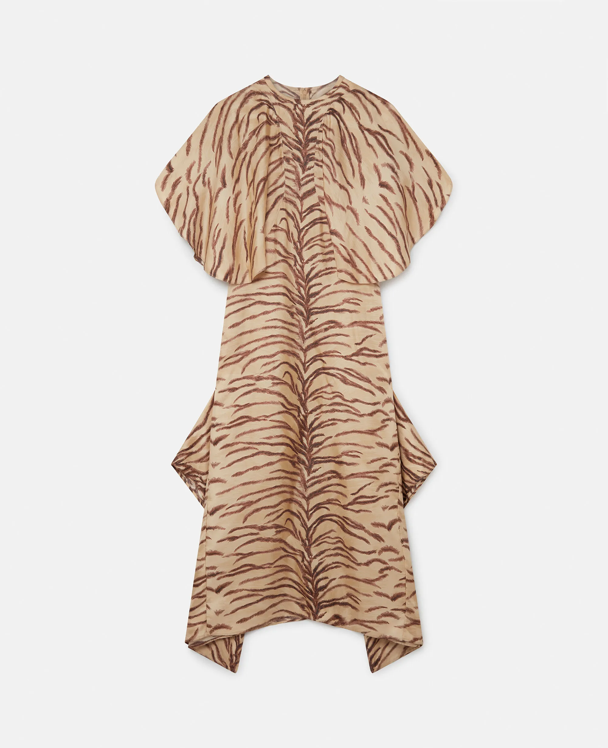 Tiger Print Puff Sleeve Maxi Dress